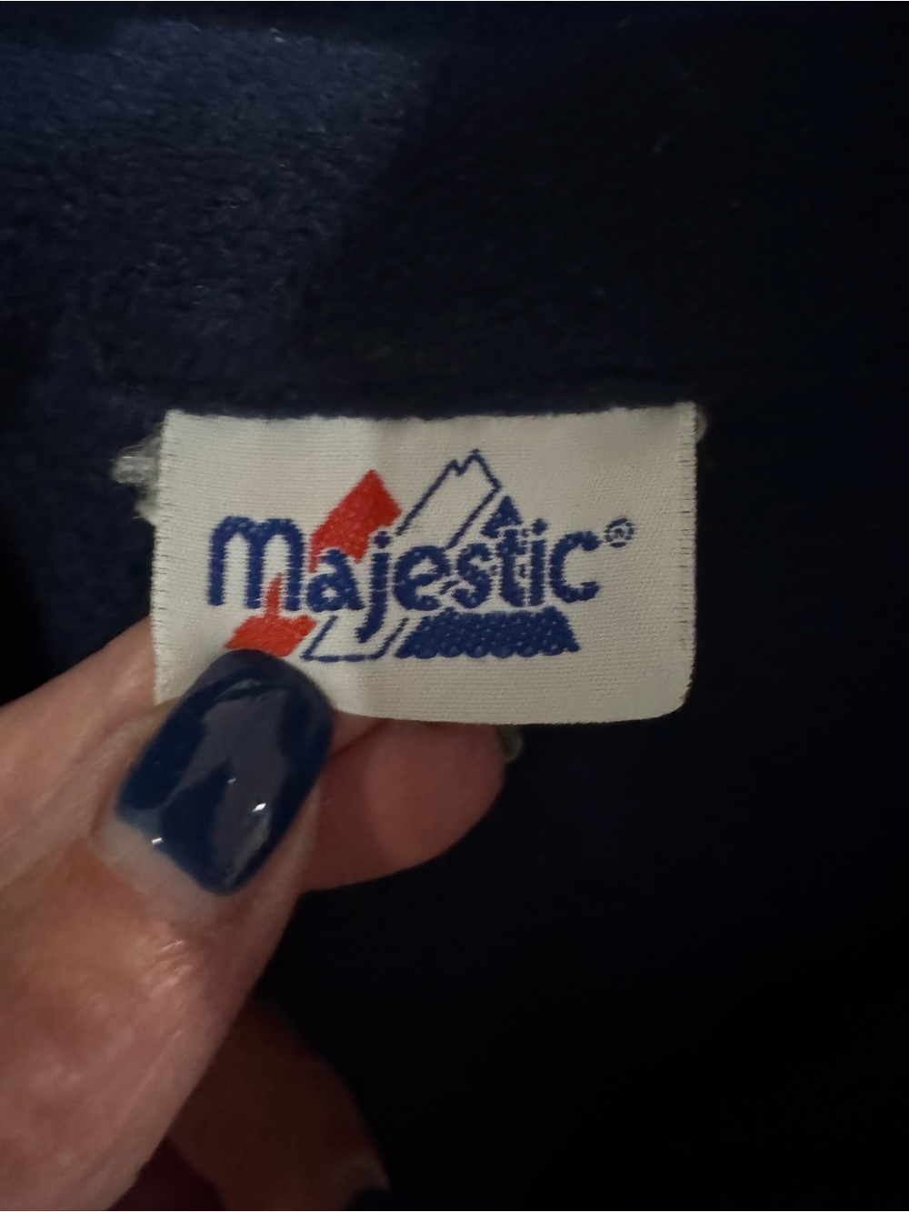 Majestic Men's Navy Performance Jacket with Logo Patch